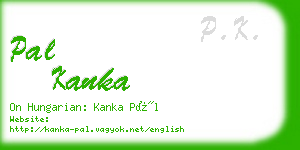 pal kanka business card